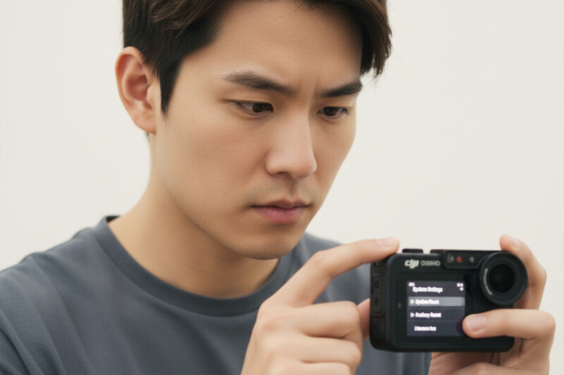 รีเซ็ตเครื่องและออกจากบัญชี DJI